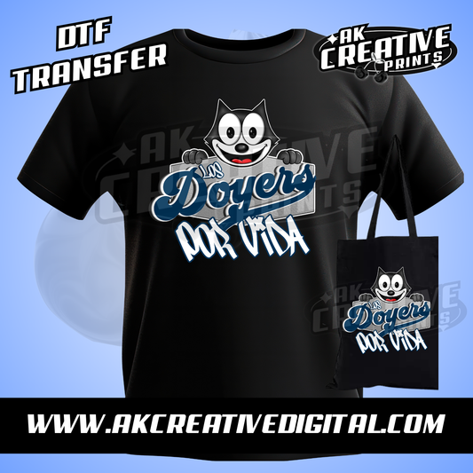 Los Doyers Por Vida DTF transfer