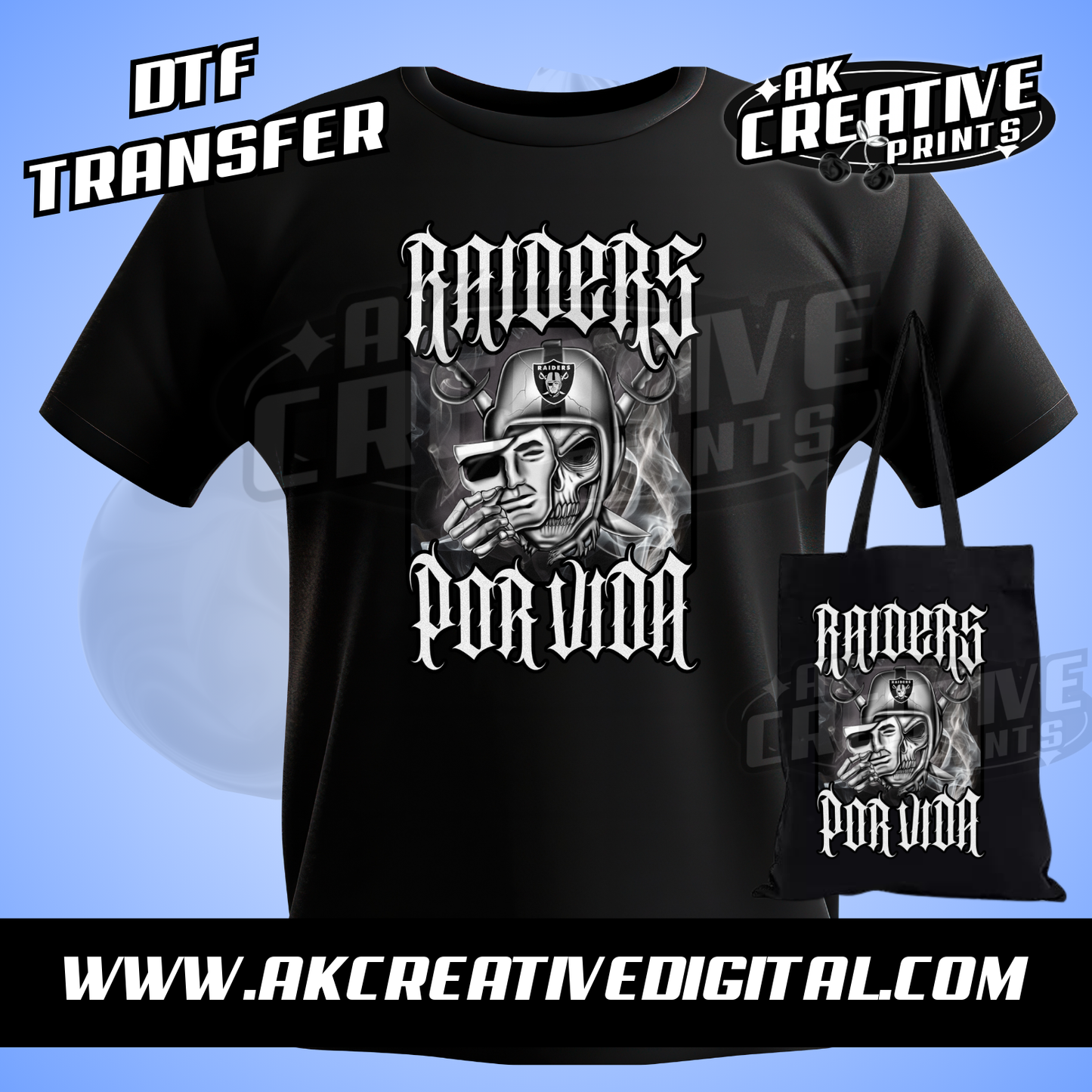 Raiders por vida DTF TRANSFER